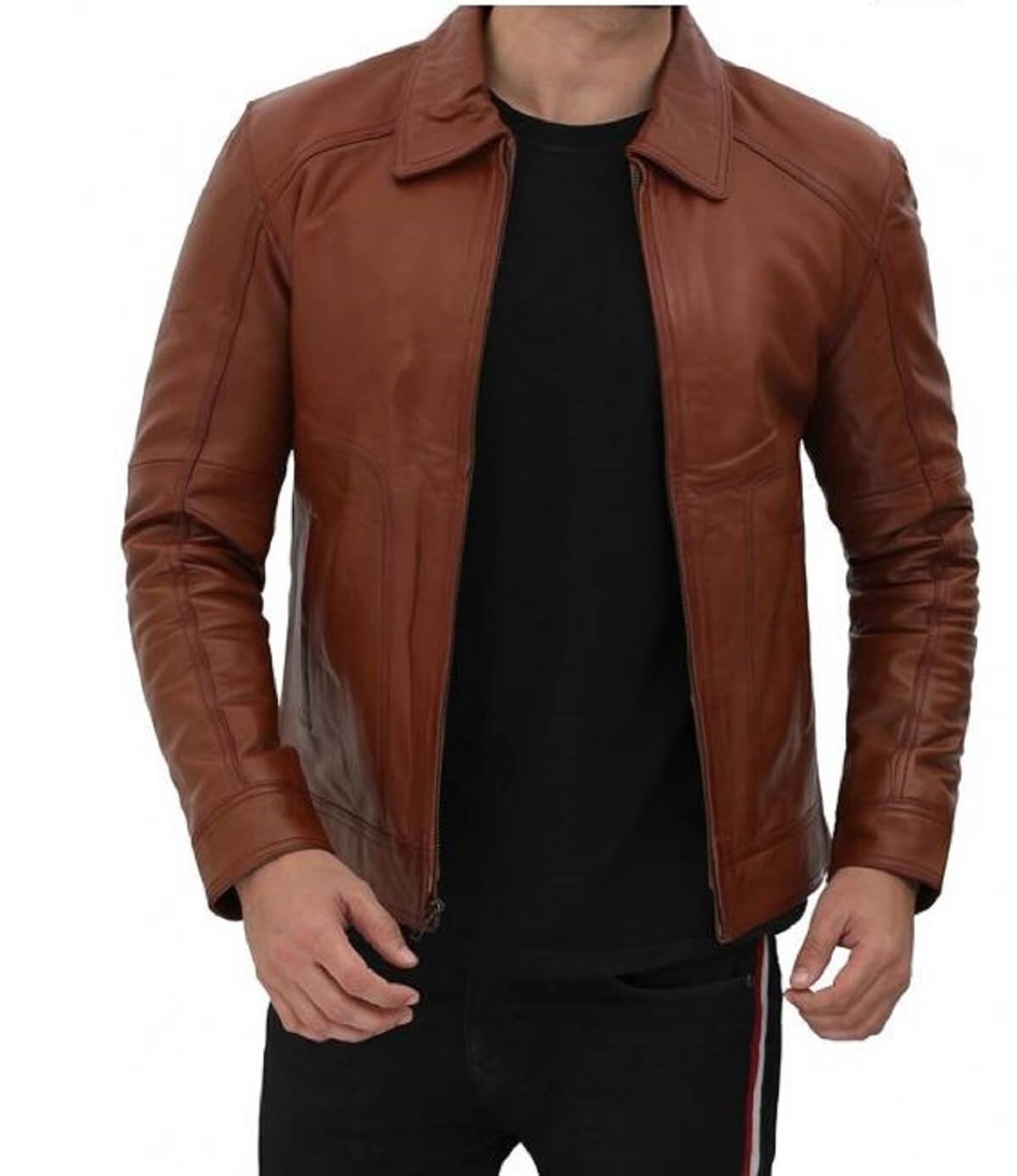 Men's John Wick Brown Leather Jacket - Leather Store
