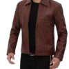John Wick Men's Dark Brown Leather jacket