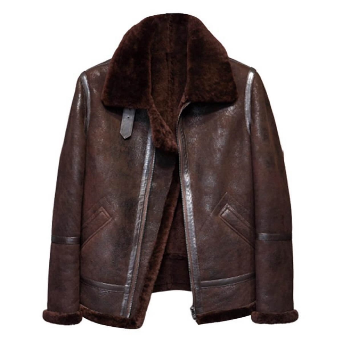 Vintage Brown Leather Jacket For Men's