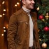 12 Dates of Christmas Garrett Marcantel Suede Leather Jacket