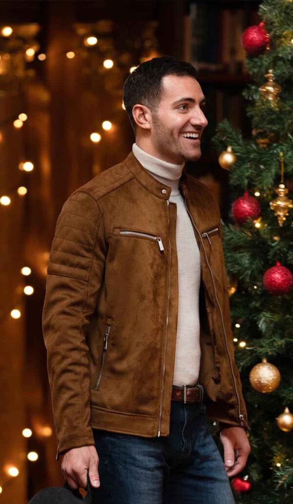 12 Dates of Christmas Garrett Marcantel Suede Leather Jacket
